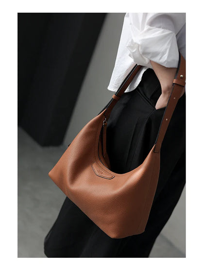 New Arrival Underarm Bag Women Genuine Leather Crossbody Bag Fashion Female Nylon Handbag Luxury Messenger Purses