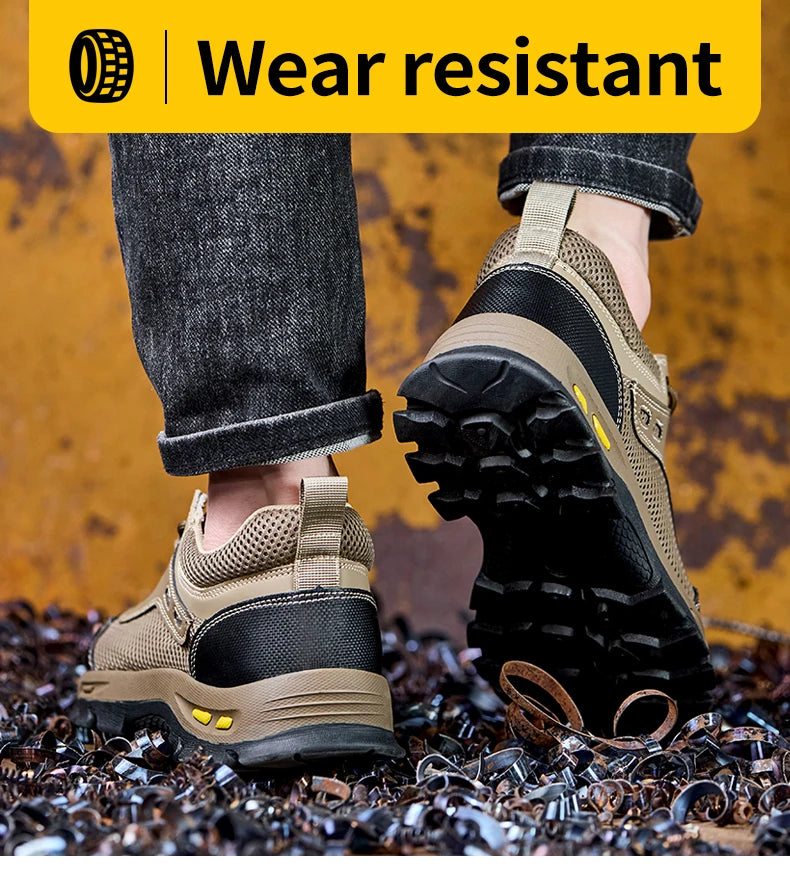 New Men's Shoes Summer Work Safety Shoes, Men's Anti Piercing Work Shoes, Protective Shoes, Safety Boots