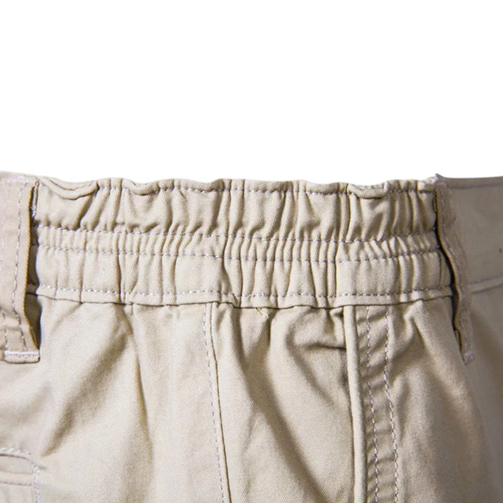 2026 New Summer 100% Cotton Solid Shorts Men High Quality Casual Business Social Elastic Waist Men Shorts 10 Colors Beach Shorts