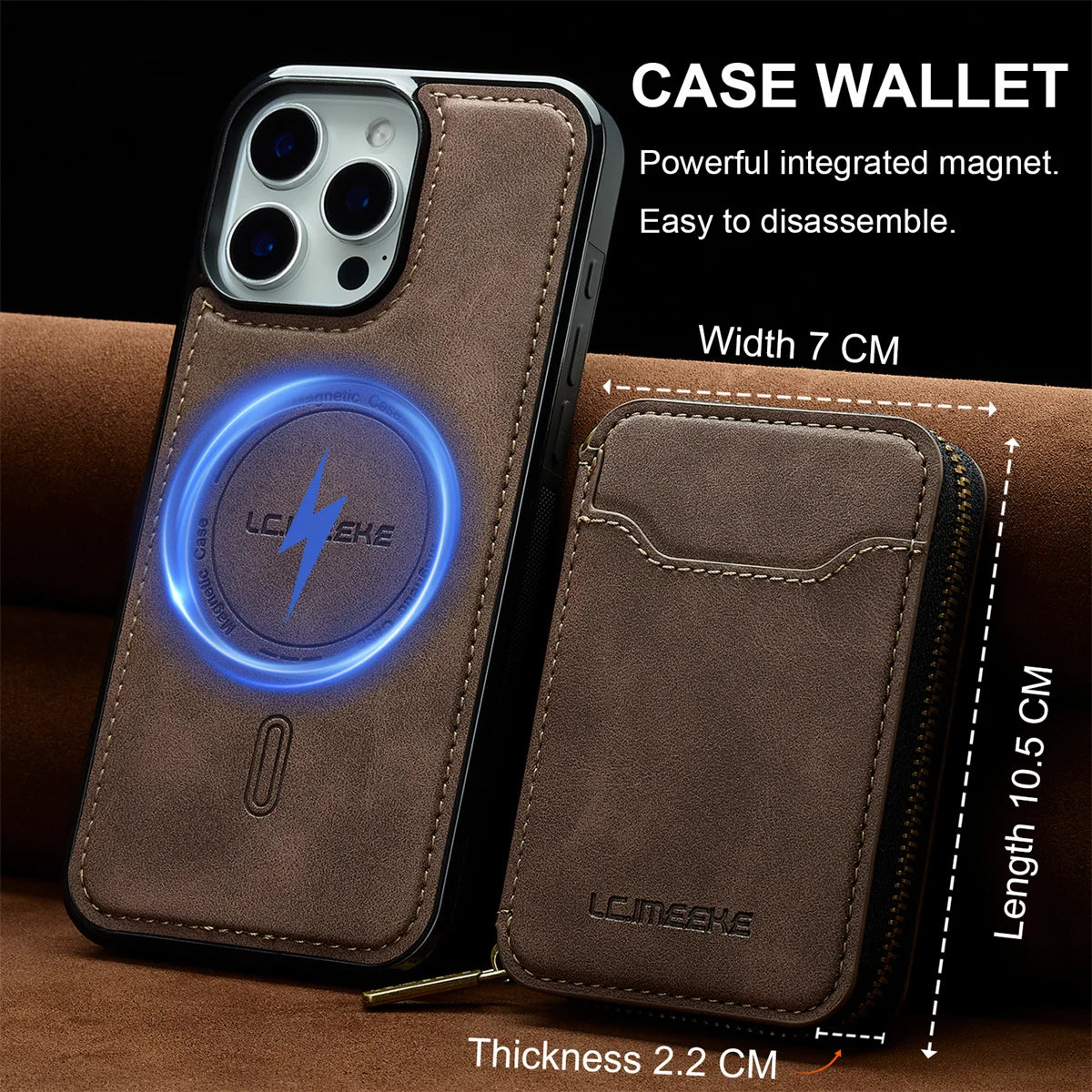 For Magsafe Magnetic Leather Phone Case for iPhone 16E 17 Air 16 15 Plus 14 13 12 11 Pro Max Wallet Card Holder Pocket Cover