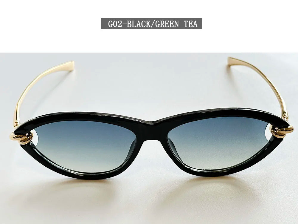Designer Cat Eye Sunglasses Women Trendy 2026 Fashion Glasses Vacation Shades Luxe  Lunette Soleil Femme Lentes De Sol Mujer Sun