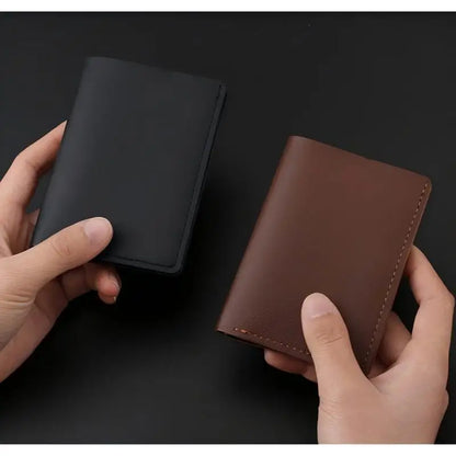 Homefish Petit portefeuille en cuir PU de couleur unie pour femme, sac à main court simple avec boutons, porte-cartes de crédit ultra fin, porte-monnaie
