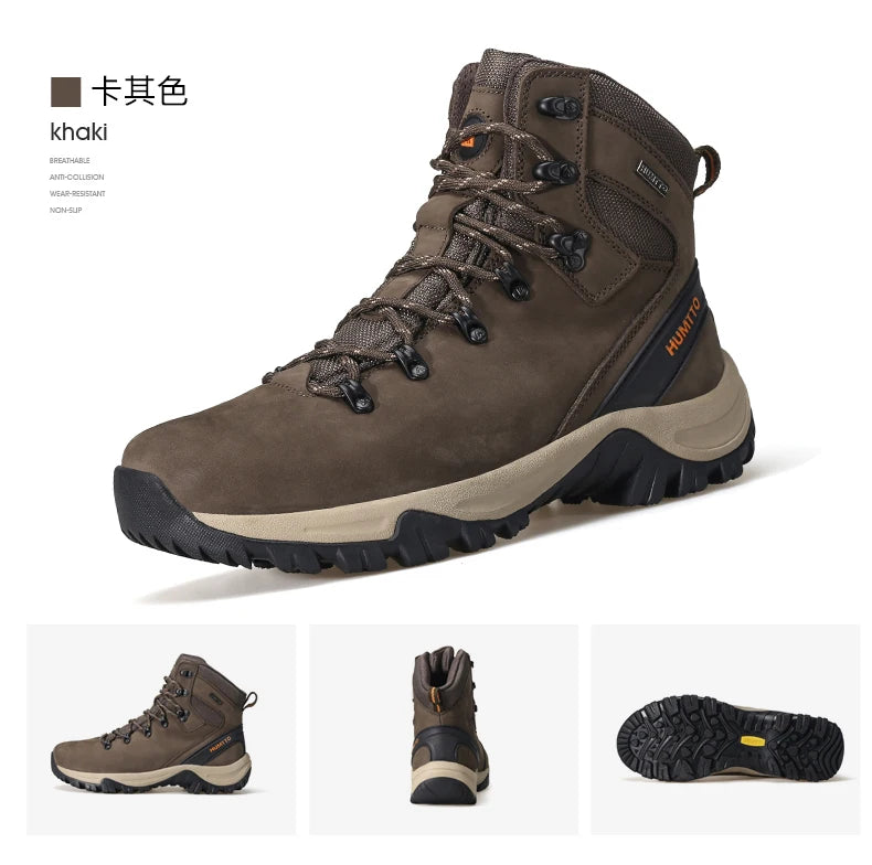 Hiking shoes Men's waterproof hunting Boots Tactical Desert Combat Ankle trekking Boots Male Women warm Leather Sneakers