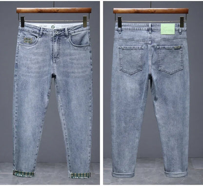 Hot Summer Jeans for Men, Trendy Korean Style, Slim Fit