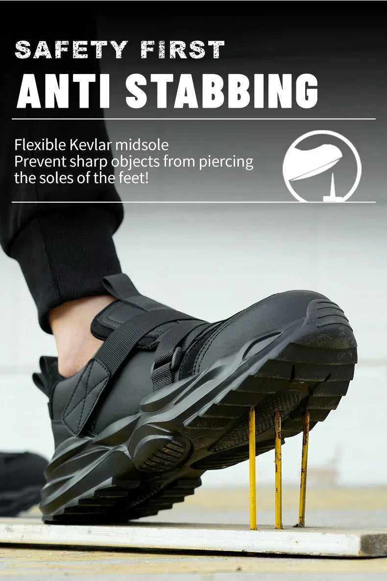 Lightweight Fashion 2024 Safety Shoes For Men Anti-smash Anti-puncture Work Sneakers Steel Toe Shoes Male Work Boots Protective