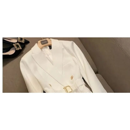Design Sense Niche Waist Skirt Small Man Medium Length Celebrity Suit Dress Female Superior Sense of Temperament Balmain 2024