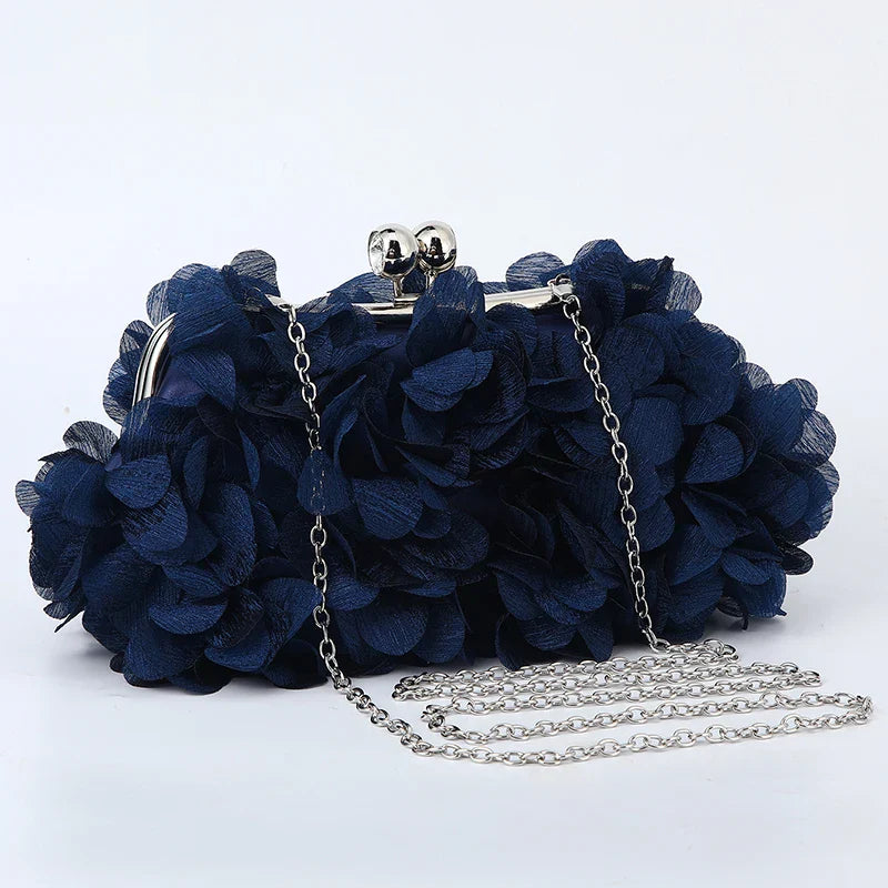 Flower Dinner Purse Designer Floral Chain Crossbody Bride Handbag Clutches Woman Petal Evening Party Clutch Wedding Dress Bag