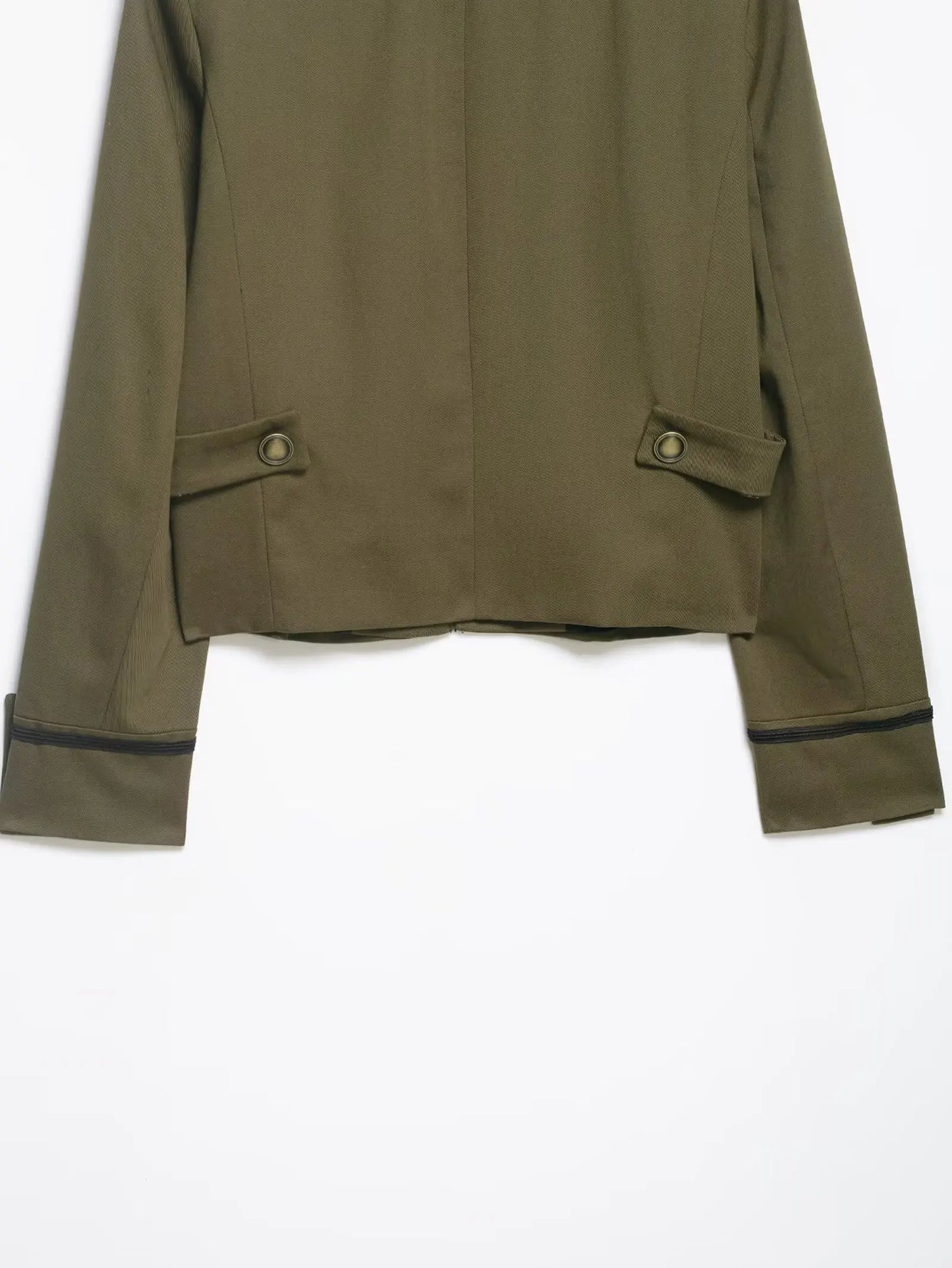 Women's Blazer Jackets Armygreen Coat 2026 zartins Outwear Patchwork Long Sleeve Tops Elegant Fashion Woman Jackets Coat Tops