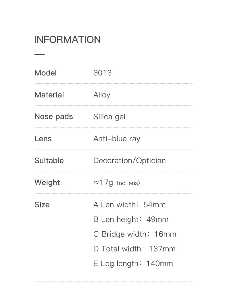 Metal Myopia Prescription Glasses Hyperopia Reading Glasses Women Anti Blue Light Computer  Glasses Optical Glasses Frame