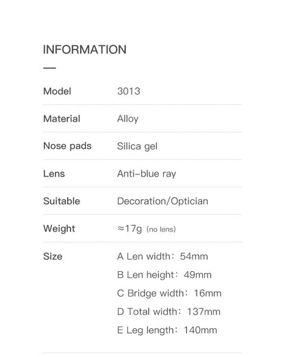 Metal Myopia Prescription Glasses Hyperopia Reading Glasses Women Anti Blue Light Computer  Glasses Optical Glasses Frame