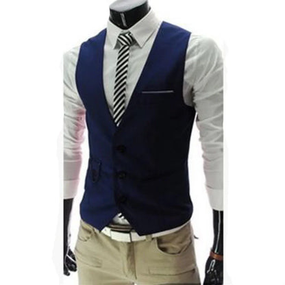 New Arrival Dress Vests For Men Vest Slim Fit Mens Suit Vest Male Waistcoat Gilet Homme Casual Sleeveless Formal Business Jacket