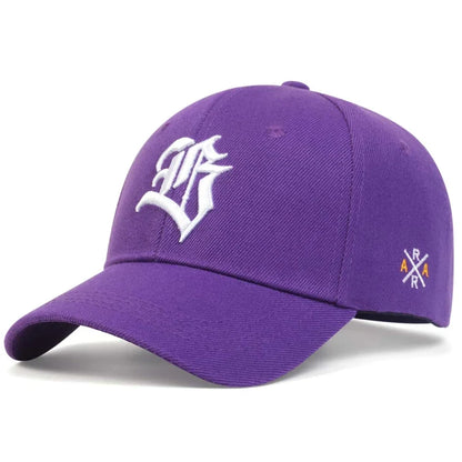 Unisex Gothic Letter Geometric Embroidery Baseball Caps Spring and Autumn Outdoor Adjustable Casual Hats Sunscreen Hat