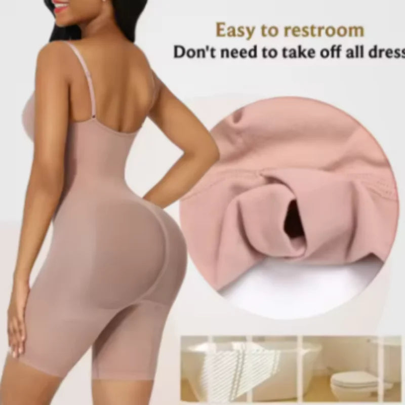 Women Seamless Shapewear Bodysuit Push Up Tummy Control Waist Trainer Butt Lifter Slimming Full Body Shaper For Daily Wear