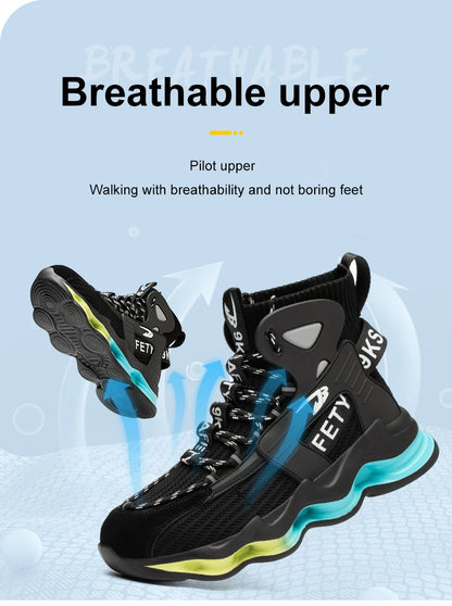 European Plus Size 50 Newest Design Men Wrok Safety Boots Anti-smash Steel Toe Cap Indestructible Construction Industry Shoes