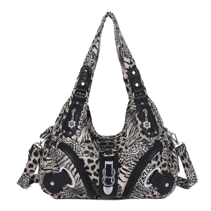 Women Handbags Large Women's Shoulder Bag Leopard Print Top-Handle Fashion Satchel Dumpling Shoulder Tote Hobos Bag