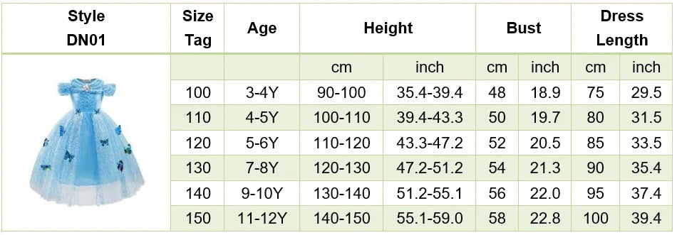 Children Princess Clothing Kids Elsa Anna Cinderella Rapunzel Party Cosplay Dresses Little Girls Christmas Halloween Dress Up