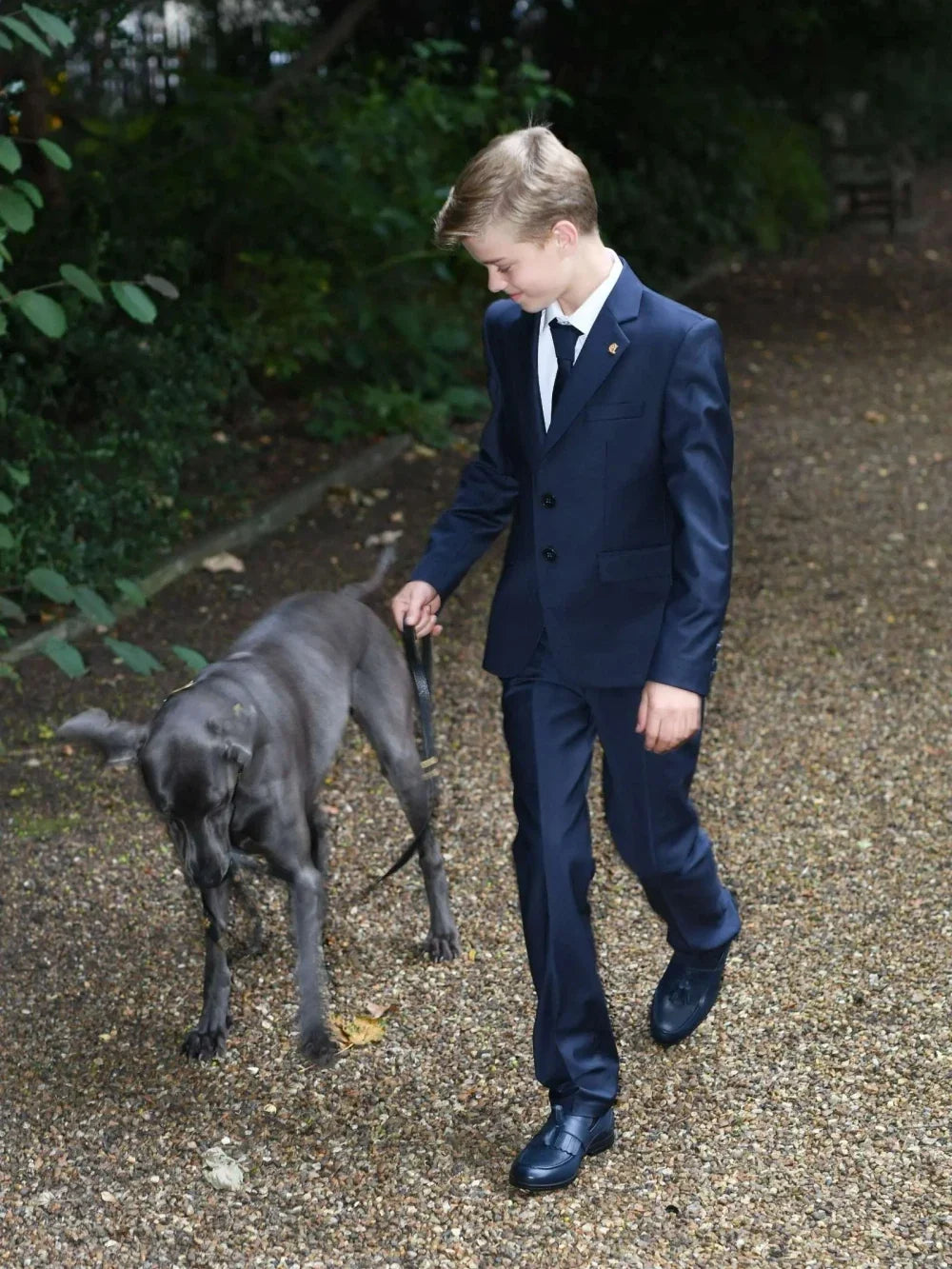 Fast Delivery Navy Boys Lapel Suits Classy Stylish Kids Formal Suit Set Formal High Quality Child Tuxedo For Piano Performance