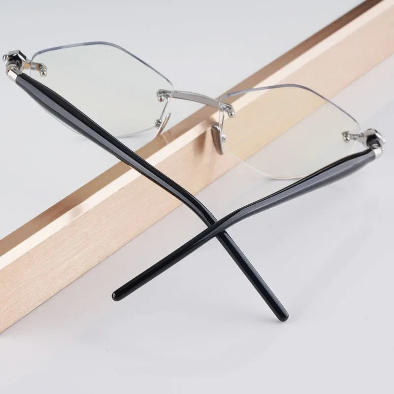 P60 Polygon Luxury Rimless Sunglasses for Men Women Acetate High Quality Germany Brand Fashion Design Gift UV400 Outdoor Eyeware