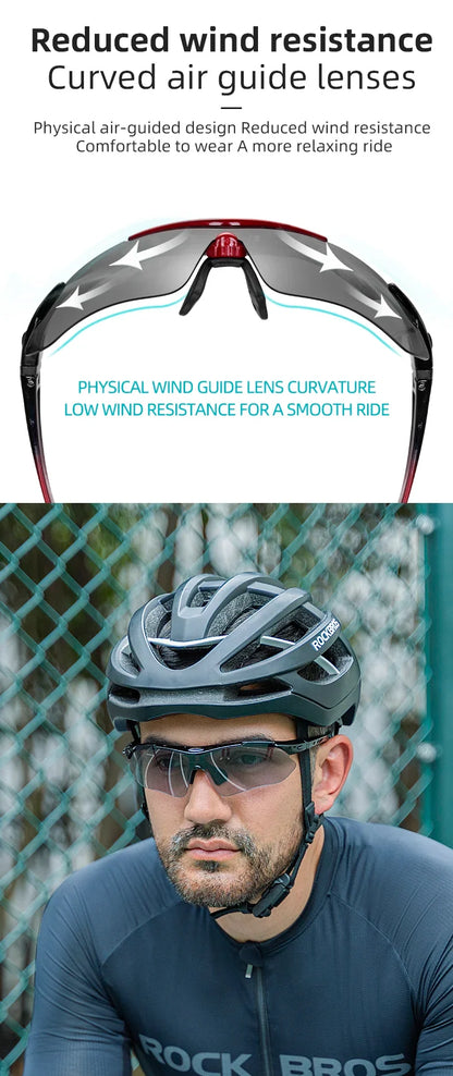 Bicycle Glasses Polarized Bike Sports Sunglasses Photochromic Men Women UV400 MTB Road Bike Goggles Outdoor Eyewear