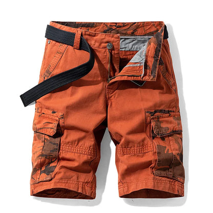 Daily Wear Street Fashion 5 Inch Shorts Men's Summer Casual Multi Pocket Cargo Shorts Loose Straight Breathable Outdoor Sports
