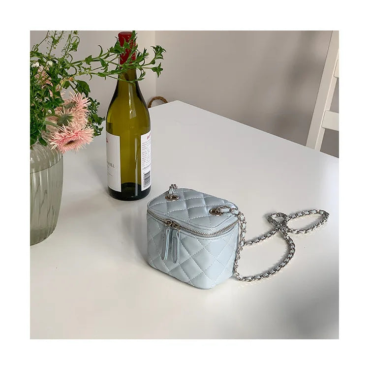 Mini Lingge Shoulder Bag Luxury Designer Bags for Women 2023 Fashion Chains Crossbody Bag Box Handbags Lipstick Coins Purses New