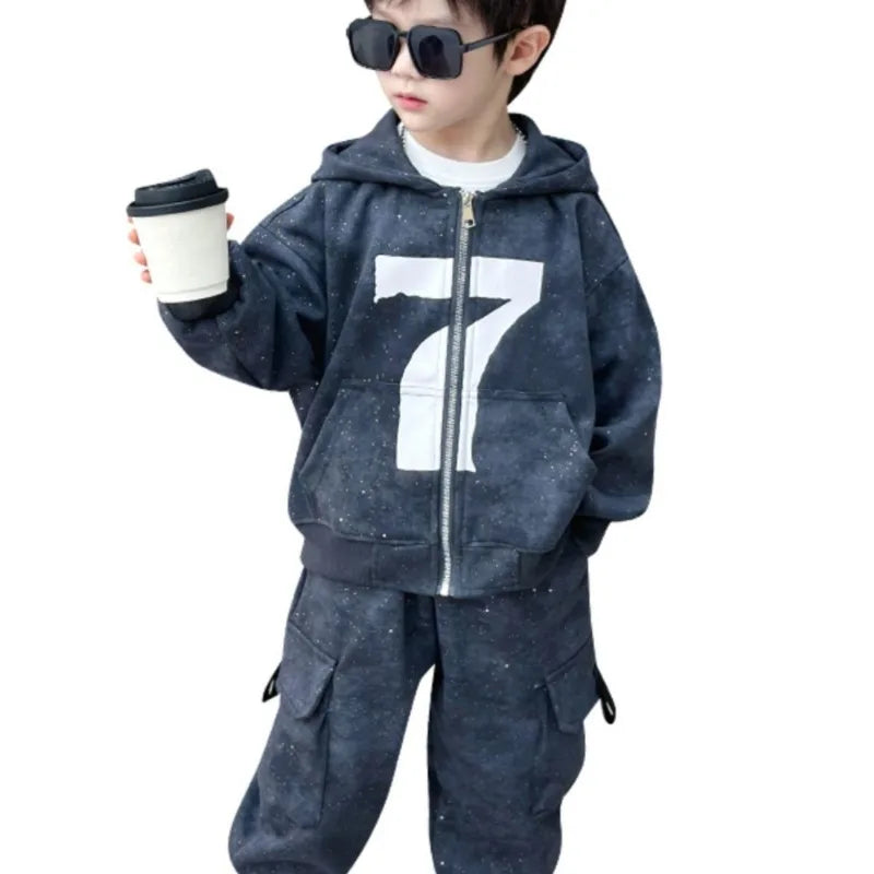 Hoodies Set Coat Children Autumn Winter Clothes Children's Clothing Boys Year Old Boy Kids Top Bottom Junior Boys' Costume 8 10