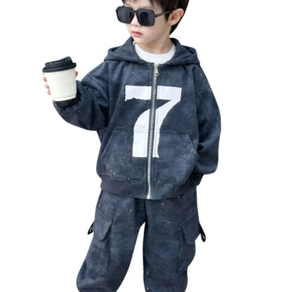 Hoodies Set Coat Children Autumn Winter Clothes Children's Clothing Boys Year Old Boy Kids Top Bottom Junior Boys' Costume 8 10