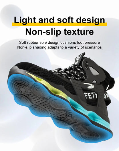 European Plus Size 50 Newest Design Men Wrok Safety Boots Anti-smash Steel Toe Cap Indestructible Construction Industry Shoes