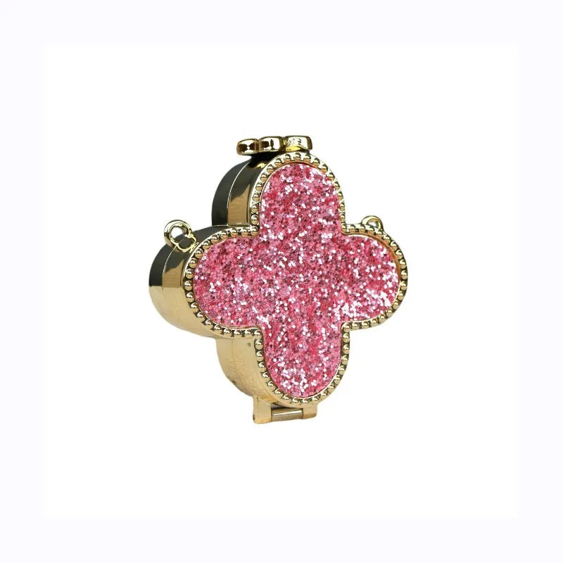 Mini Coin Purse Clover Luxury Fashion Shiny Rhinestone Evening Clutch Handbag for Women, New Sparkling Release