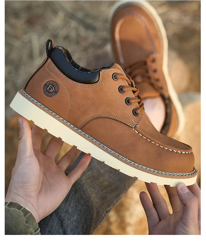 steel toe sneakers for men microfiber leather work shoes waterproof safety shoes industrial construction anti-slip work boots