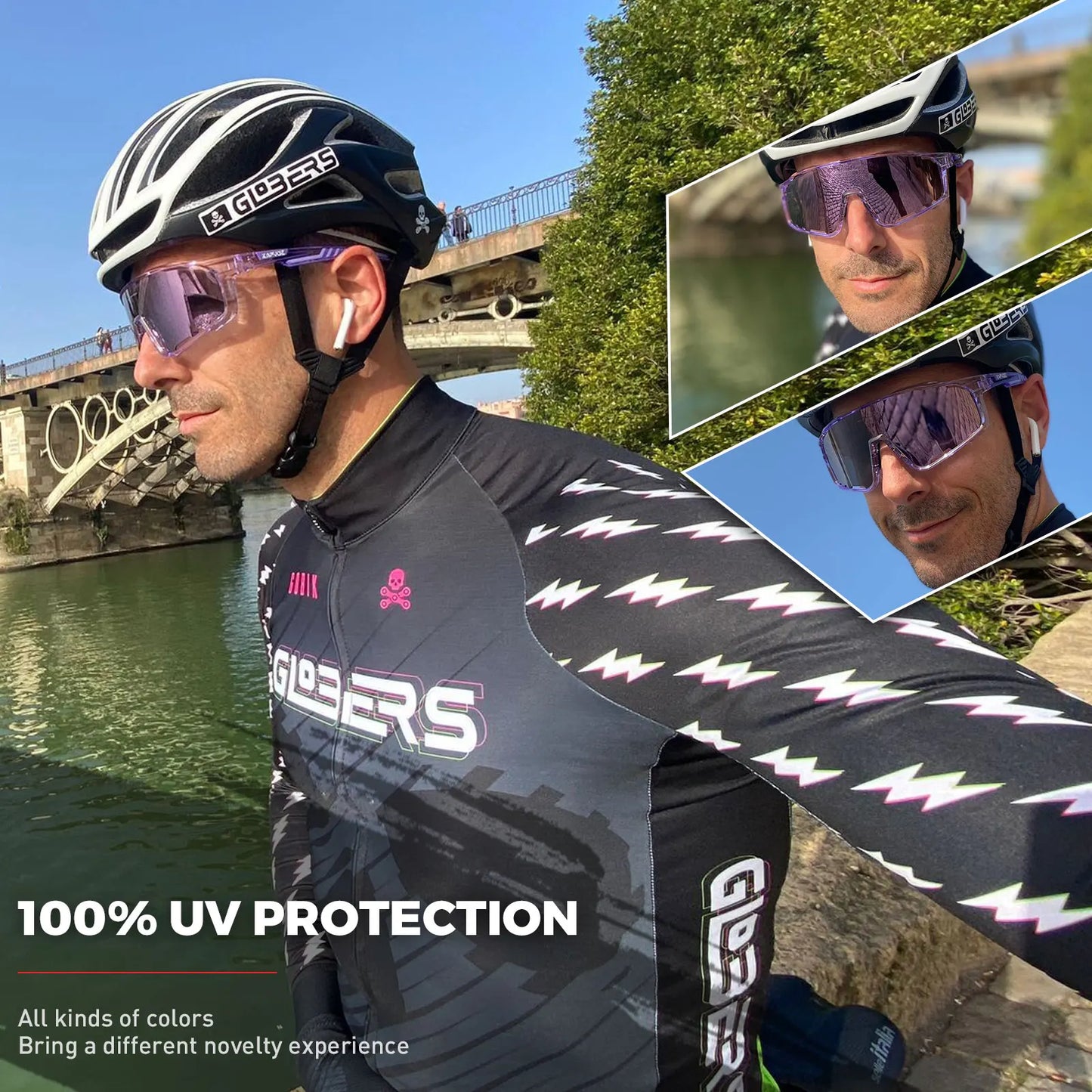 UV400 Cycling Sunglasses Men MTB Sport Glasses Outdoor Hiking Camping Goggles Women Road Bike Bicycle TR90 Frame 2023