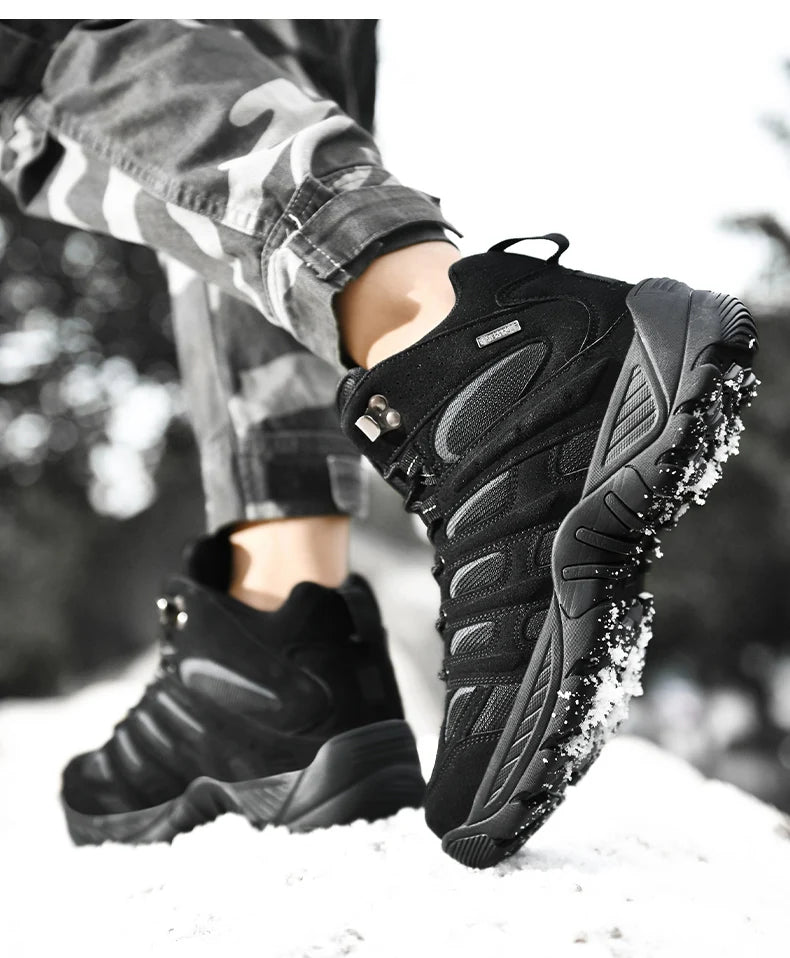 Men Desert Boots Men Outdoor Suede Ankle Boots Tactical Combat Boots Work Safty Shoes for Men Casual Waterproof Hiking Shoes