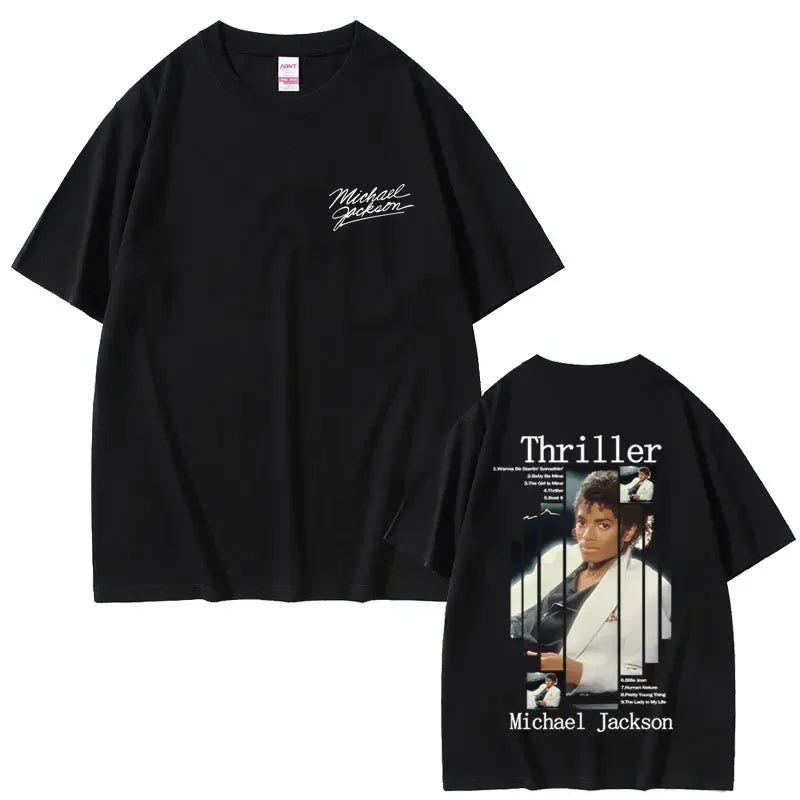 Classic Retro Michael Jackson King of Pop T-shirt Men Women Vintage Gothic Rock T-shirts Men's Hip Hop Punk Oversized T Shirts