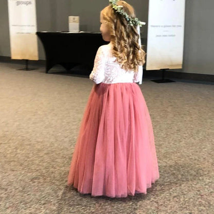 Princess Party Lace Flower Girl Dress Baby Kids Summer Wedding Birthday Dresses Children Clothing 2 4  6 8 10 12 14