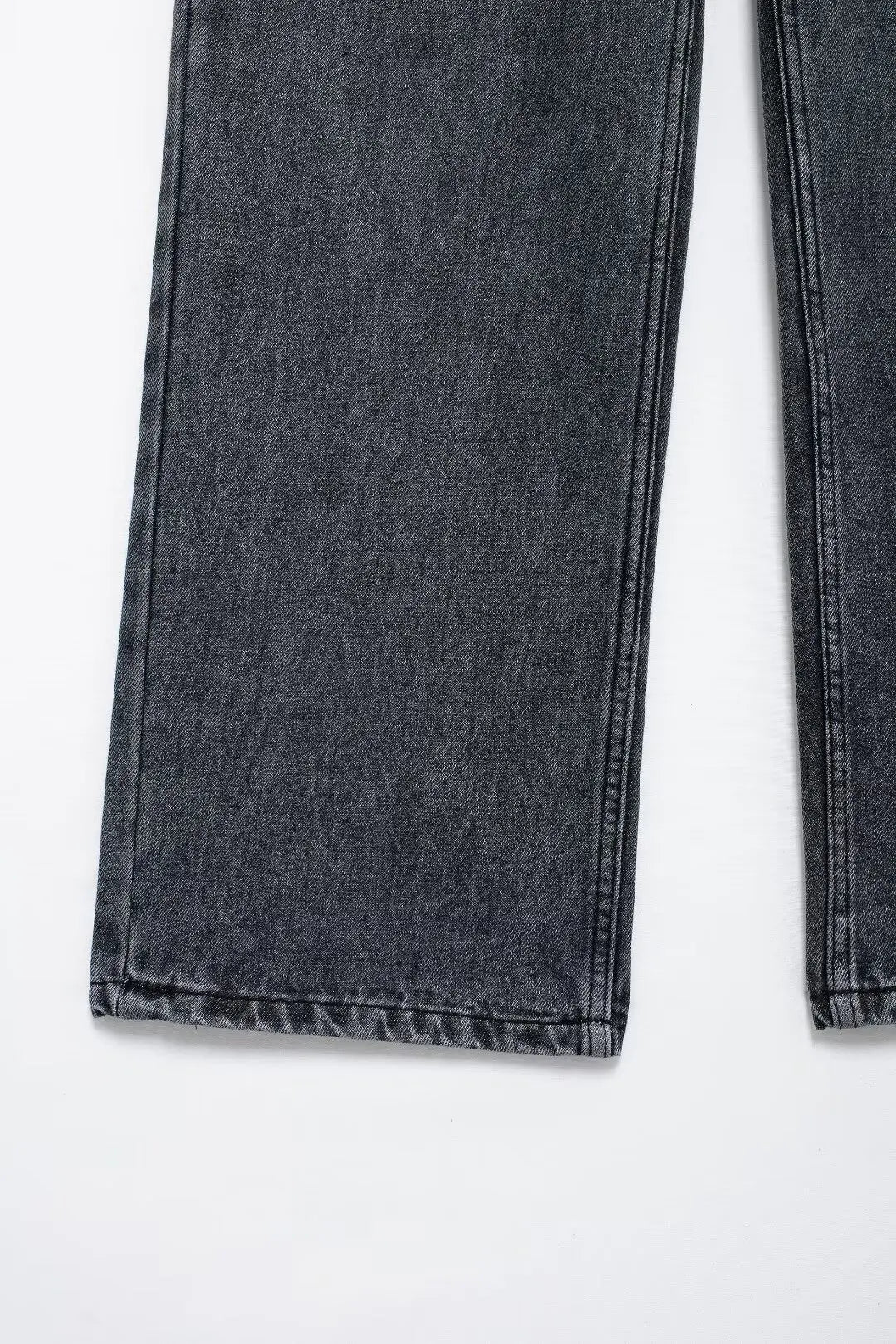 2024 Women's Street Fashion Denim Blue Jeans Distressed Patchwork High Waist Zipper Fly Ripped Retro Long Pants