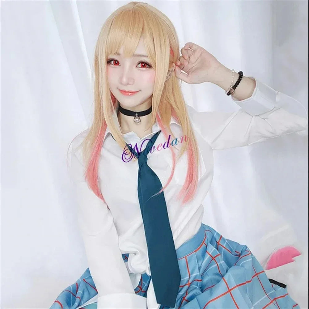Marin Kitagawa Cosplay My Dress Up Darling JK School Uniform Dress Girls Maid Outfit Anime Cosplay Halloween Costume Wig Women