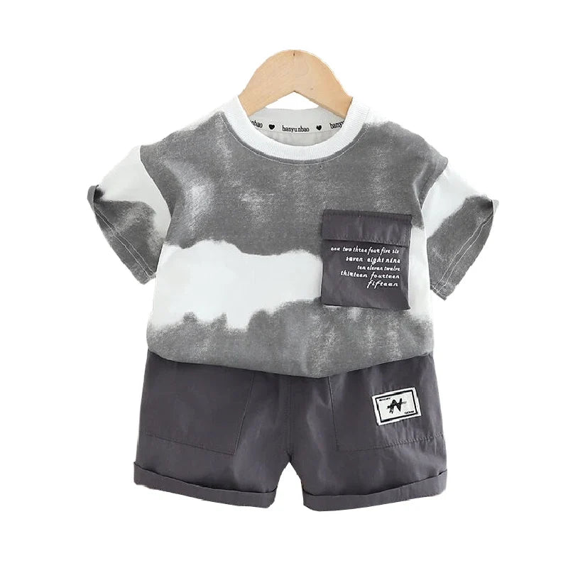 Summer Children Kid Boys Girls Cotton Clothes Full Printed T-shirt Shorts Toddler Clothing Baby Tracksuit Infant Casual Set