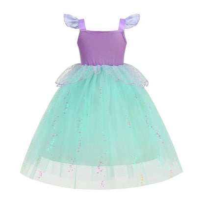 2026 Summer Dresses Baby Girl Carnival Mermaid Princess Dress Kids' Sets and Outfits Kids Clothes Girls Birthday Party Costume
