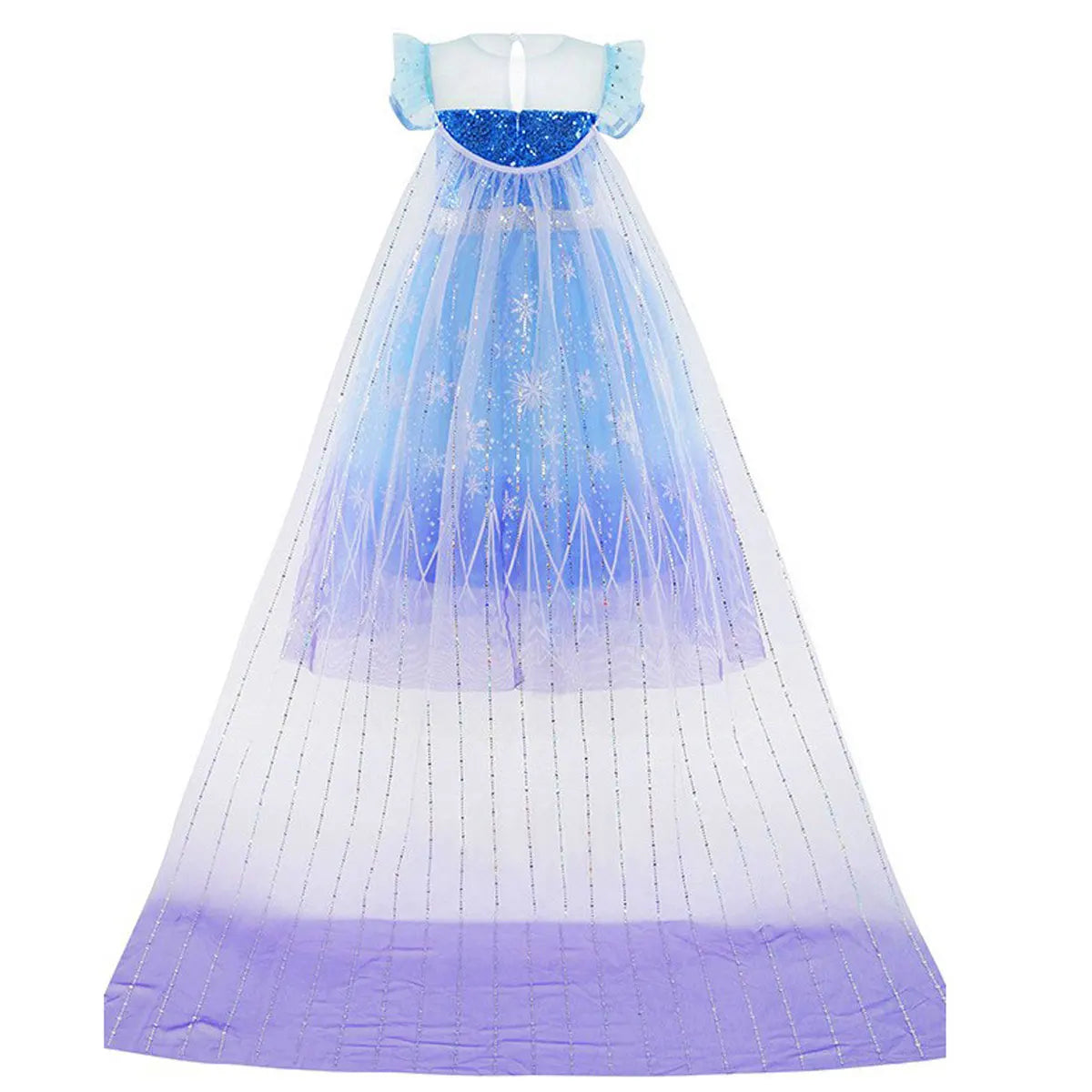 2026 Disney Elsa Costume for Girls Light-Up Frozen Snow Queen Dress With LED Lights Fancy Frock for Kids Birthday Party Set