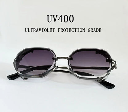 2024 Steampunk Sunglasses For Men Fashionable Square Punk Fashion Glasses Designer Sunglasses Women Trendy Gafas De Sol Hombre