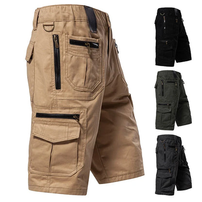 Men's Large Size Loose Casual Shorts Fashion Trendy Versatile Cotton Shorts Elastic Waist Summer Work Shorts