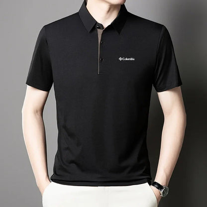 Designer Men's Brand Short Sleeve Polo Shirt New Lapel Casual Letter Print T-Shirt Top Versatile Business Trendy Men's Clothing