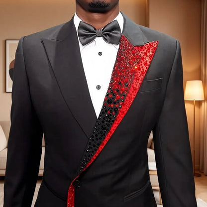 Men Beaded Slim Fit 2 Pieces Wedding Prom Mix Match Designer Style Suit Separates Groom Banquet For Special Occasion Wear
