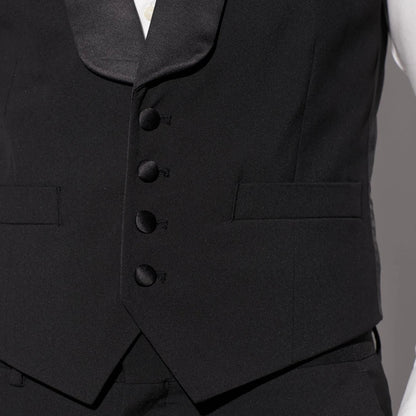 Men Vest Black With Lapel Single Button Waistcoat For Wedding Birthday Party Prom Business Work Daily Casual Men Suit Vest