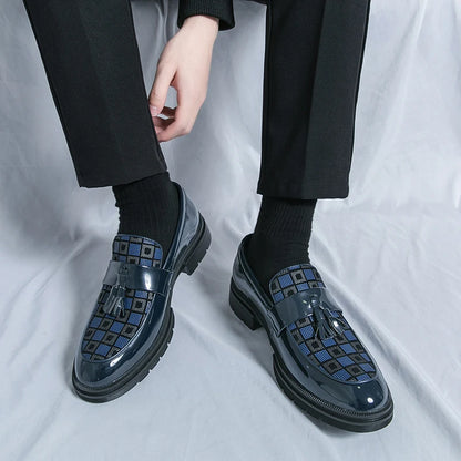 Leather Men Casual Black Tassel Loafers Handmade Soft Leisure Shoes Breathable Slip-On Comfortable for Drive Footwear Moccasins