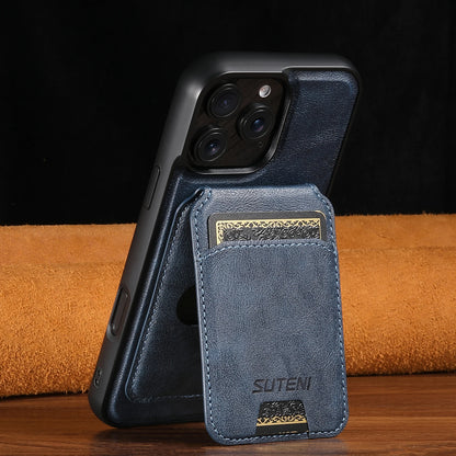 Wireless Charging Magnet PU Leather Phone Case Card Holder Stand For iPhone 17 Pro Max 16 Plus 15 Pro 13 12