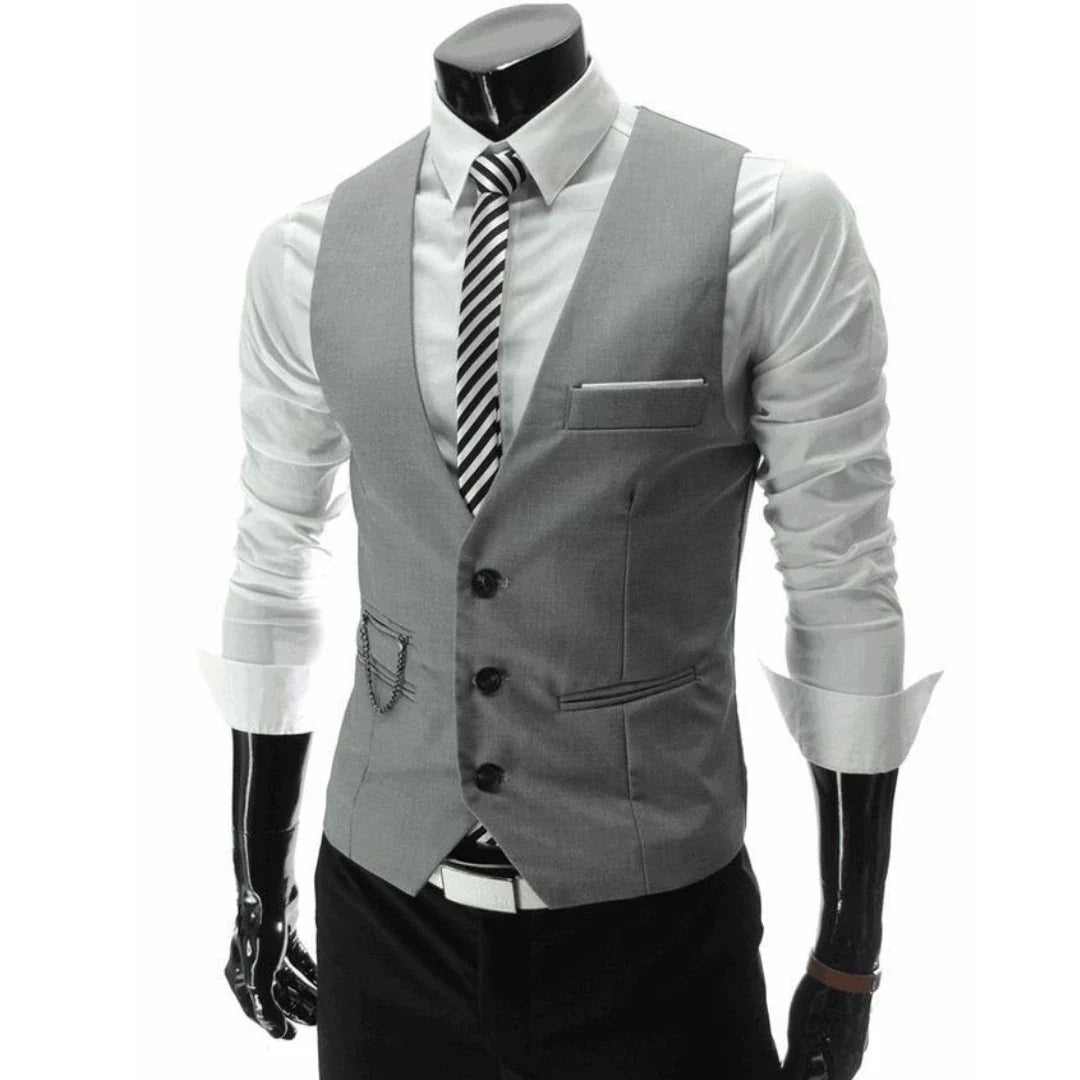 New Arrival Dress Vests For Men Vest Slim Fit Mens Suit Vest Male Waistcoat Gilet Homme Casual Sleeveless Formal Business Jacket