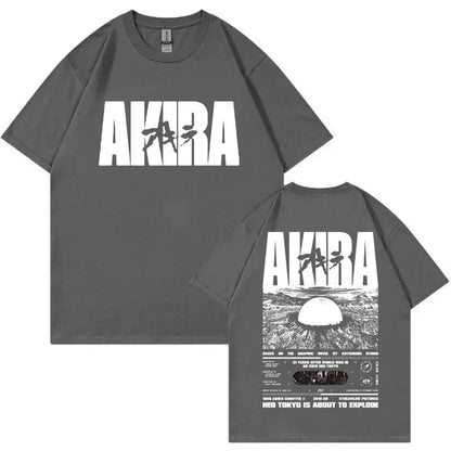 Japanese Men's and Women's Science Fiction Graphic T-shirt Large Retro T-shirt Anime Movie Akitaro Kaneda Men's T-shirt Top