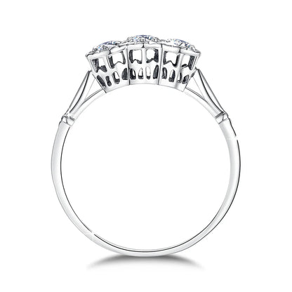 3 Stone Rings For Woman 3mm D Color Moissanite With Certificate 100% 925 Sterling Silver Luxury Designer Engagament Jewelry Sale