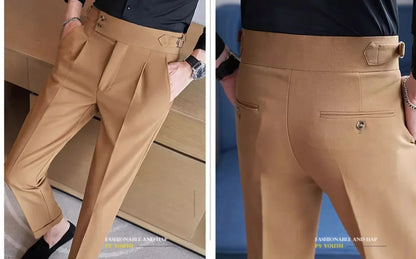 Yellow Men's Suit Pants, Fashion Slim Dress Trousers ,White Black Blue Green Pantalones Hombre Fall/Winter Male Pant, 2025 New